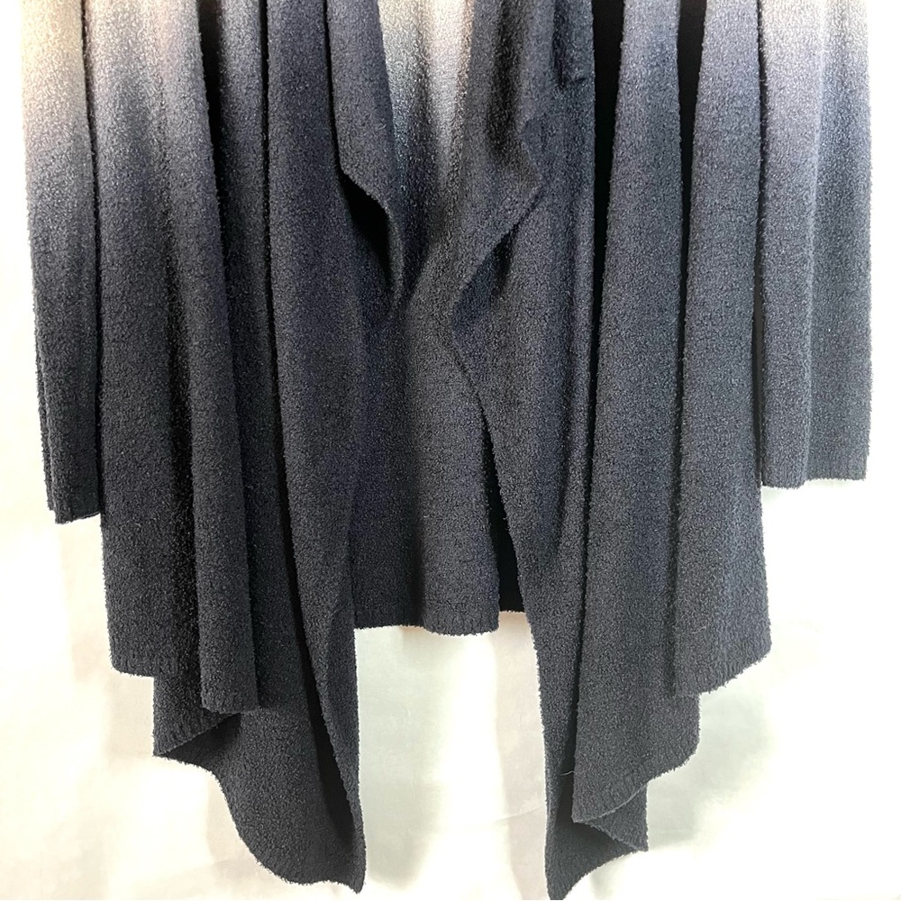 Barefoot Dreams Cozychic Lite Calypso Wrap Ombre Cardigan SZ S / M Grey Black - Picture 6 of 10